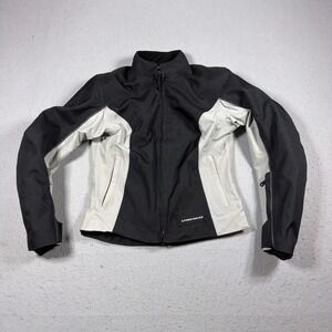 Firstgear Motorcycle Jacket Women Small Black Gray Textile Riding Jacket Armored